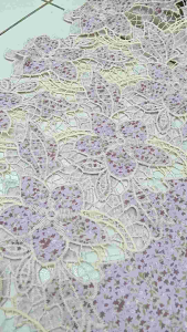 BAHAN/KAIN KATUN SILK BORDIR DUA SISI/KAIN KATUN BORDIR ATAS BAWAH