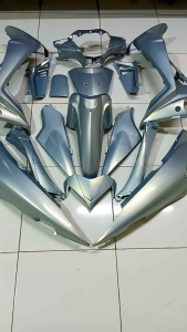 Cover Body Halus Combo Promo Honda Supra X 125 Old Supra Batman Tahun 2005-2007 Warna Custom Blue Es Efek Golden