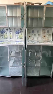RAK PIRING LEMARI DAPUR ALUMINIUM MINI 2 PINTU Bahan Aluminium Tahan Karat Perabotan Dapur Fungsional - Lazada
