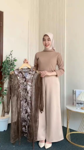 Namira Jumbo L-4XL Outer Big Size Bahan Brokat Garden Pr4d4 & Chantilly by Eshantai