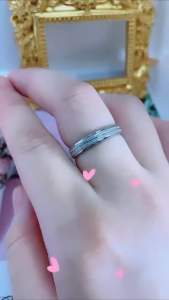 Cincin Desain Unik: Cincin Titanium Abu-Abu Ukir Pasir CXB510