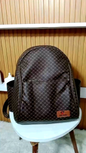 Tas Ransel Backpack Maharani Kanvas Motif Biru tsabita