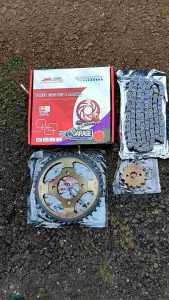Gear Set Win Standar Ger komplit Honda Win 100 GF6 paket rantai win100 Fullset Gear Depan 14 Belakang 41 Rantai 428 H STANDAR Original Merk KAWA