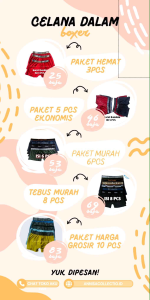 ISI 6 PCS CELANA DALAM BOXER PRIA DEWASA