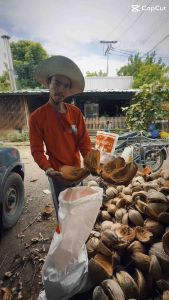 กาบมะพร้าวชิ้น 1กะสอบใหญ่ 4-5 กิโลใน 1 ถุง