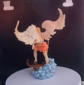 โมเดลสำหรับผู้ชอบสายปีกสวยเซนต์มิคาเอลหรือไมเคิลอัครฑูตสวรรค์ผู้ปราบมารสัญญาลักษณ์แห่งการเอาชนะด้านมืดความดีและความชั่ว