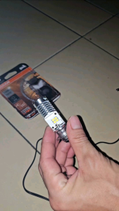 Bohlam Lampu Depan Motor Osram LED T19 12V H6 Putih Bebek Matic - Original osram