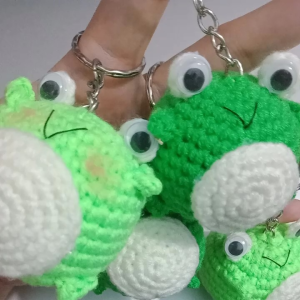 Móc khoá Ếch bằng len siêu cute