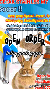 nipel minum kelinci cetak stainless m7 paket 10 pc nipple niple DOT kelinci kucing hamster musang kualitas mantap