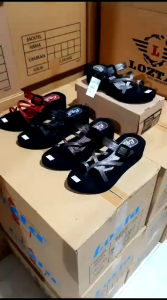LOZTA Sendal Wanita Kekinian Terbaru Wedges 5cm Elegan Murah Nyaman Dipakai