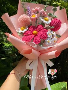 ช่อดอกทิวลิป Crochet โครเชต์ น่ารักมินิมอล์ ไหมพรม ใช้เวลาทำ 2 วัน จัดส่ง