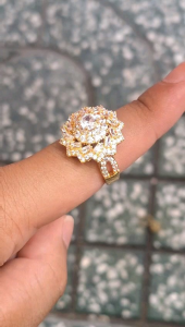 Nhẫn nữ mạ vàng or bạch kim đính đá kiểu dáng bông hoa NW02190623 - Nhẫn nữ đẹp sang trọng quý phái