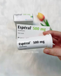 Esperal 500mg_Viên uống hỗ trợ cai rượu bia Pháp Giảm nhu cầu uống hỗ trợ cai hiệu quả (hộp 20 viên) --CÓ CHE TÊN SẢN PHẨM ---