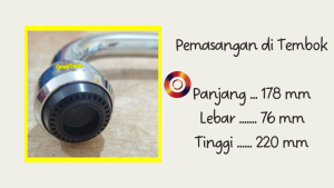 Kran Keran Air Dapur Cuci Cucian Piring Angsa Tembok Stainless 1/2" Onda V 632 CA V632