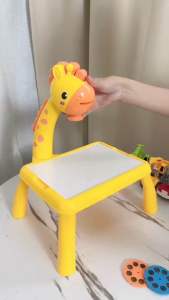 Child Study Table Projector Learning Drawing Board With Color Pencil