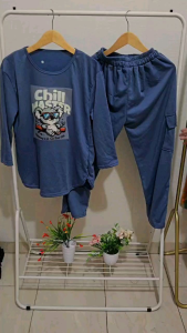 Setelan Celana Cargo Atasan Oval Terbaru Murah