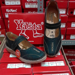 Sepatu Casual Velcro Wanita Hitam Tan Cream Yasta Oclia