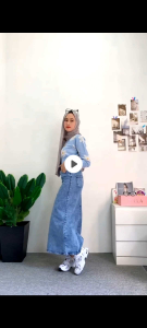 THEANA Rok Jeans - Rok Jeans Span Wanita Highwaist Korean Style