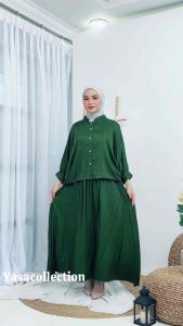 Faradiba set rok rayon polos premium