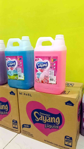 [1DUS ISI 4 BISA CAMPUR ISIAN] Detergent Cair Sayang 5L Rose (Pink) / Original Fresh (Biru) / Lavender Hijab  (Unggu) - Sabun Cuci Baju Drigen 5 Liter Katonan Hemat (Anleyastore)