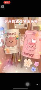 Hộp đựng bút ống đựng đồ đa năng kèm sticker dễ thương tiện lợi