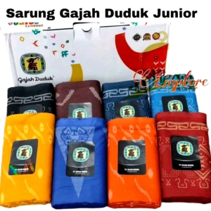 SARUNG ANAK GAJAH DUDUK JUNIOR MOTIF ANAK KEMBANG/TENUN UNTUK ANAK SD/SMP