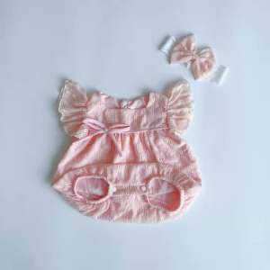 (3-12kg) Body Cánh Tiên Ren Hồng NHÍM XÙ KIDS Cho Bé Gái Sơ Sinh Đầy Tháng Thôi Nôi B100