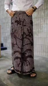 Sarung Batik Tulis Kombinasi Pria Dewasa Bahan Katun Sanforize Elegan Klasik Premium Motif KOPI PECAH