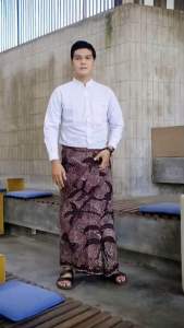 Sarung Batik Tulis Kombinasi Pria Dewasa Bahan Katun Sanforize Elegan Klasik Premium Motif Manggar