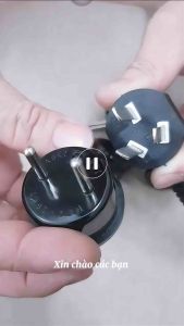 Phích cắm chuyển đổi 3 chấu xéo sang 2 chấu Tiến Thành