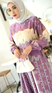 Gamis Delisa Silk / Gamis terbaru tranding M-6L / Gamis Maxmara silk premium