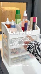 Rak Kosmetik Aesthetic Murah | Laci 3 Susun Bisa Untuk Laci Kasir | Rak Minimalis