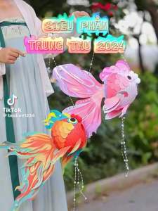 [Size to có ngọc]Đèn lồng cá đèn lồng sắc màu hottrend năm 2024 đèn lồng trung thu hình cá cho bé