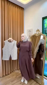 NEW RAVINA SET 3in1 SERRIES BEST SELLER SETELAN ROK BLOUSE SET OUTER WANITA TERLARIS TERVIRAL KEKINIAN