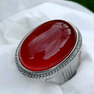 CINCIN BATU AKIK RED BARON KRISTAL UKURAN JUMBO