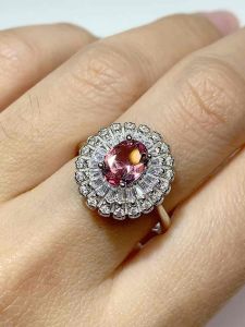 ธนาภรณ์✨แหวนเงินแท้พลอยทัวร์มารีน สีชมพูหวาน(GSH1205)