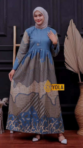 Batik Couple Keluarga Terlengkap Motif Inara Blue Size M L XL XXL - Batik Family - Sarimbit Batik Keluarga - Atasan Batik Couple Keluarga - Batik Couple Kekinian - Batik Couple Keluarga Termurah