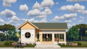 แบบบ้านปูนสำเร็จรูป แบบบ้านชั้นเดียว พร้อมนำไปก่อสร้าง