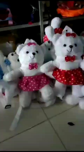 Tas Teddy Bear Ransel baju/Tas bulu mawar
