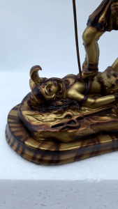 16 cm Antique Gold Hindu Goddess Kali amman Statue – Indian Idol Murti Home Temple Decor Religion Decoration Item
