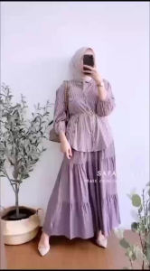 One Set Rok Import Wanita || Set Rok Wanita Kekinian