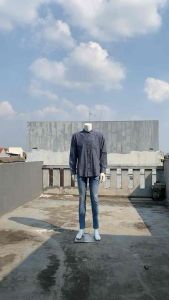 Vanfive Kemeja Pria Flanel Panjang Biru Navy N12