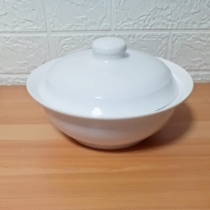 1 PIECE CERAMIC SERVING BOWL with COVER 9" SIZE / microwaveable
