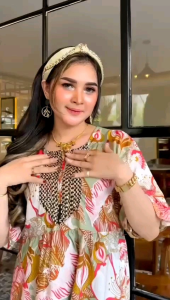 DASTER CANTIK KEKINIAN TERBARU 2023 RENDA SULTAN PAYET MEWAH DRESS HAMIL BUSUI FRIENDLY LENGAN PENDEK