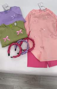 💥K201- [ Tặng kèm bờm] Set áo dài nơ 2025 cho bé diện Tết ( 10-20kg)