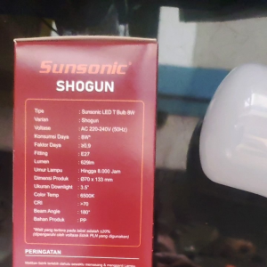 lampu LED T Bulb sunsonic Shogun Type 15 (8w)