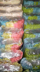 lidi gepeng warna warni ukuran jumbo per pak