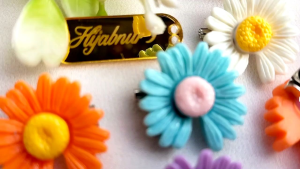 Hijabnur1 - 2 PCS Peniti Dagu - Pin Hijab - Bros Bunga Handmade