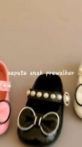 Sepatu Bayi Perempuan Model Terbaru Pita Muiara Usia 1-12 bulanan