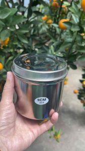 Hộp inox đựng bông lau phun xăm c.ố.c bông